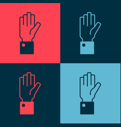 Pop Art Hand Holding Auction Icon Isolated