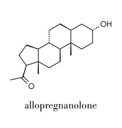 Allopregnanolone Drug Molecule Skeletal Formula