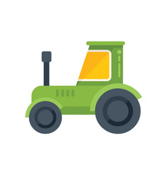 Farm Tractor Icon Flat Village Farming