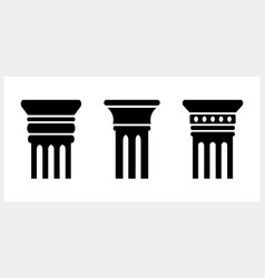 Pillar Greek Icon Justice Symbol Column Stencil