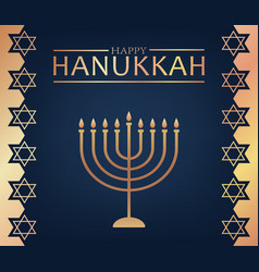 Golden Greeting Design For Hanukkah