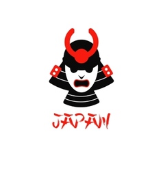 Isolated Samurai Mask On White