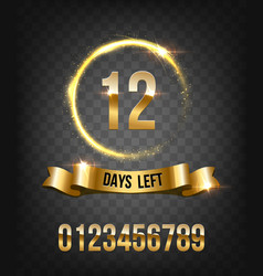 Number Of Days Left To Go Luxury Design Golden