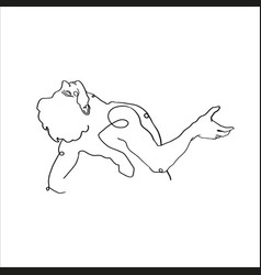 Continuous One Line Drawing Dancing Man