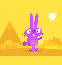 Happy Cute Bunny Cartoon Easter Rabbit