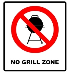 No Bbq Allowed - Ban Sign Warning Banner