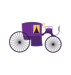 Vintage Royal Horse Lilac Carriage Icon Flat