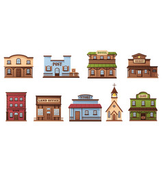 Wild West Buildings Western Town Houses Wooden