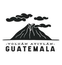 Atitlan Volcano Guatemala Cut Out