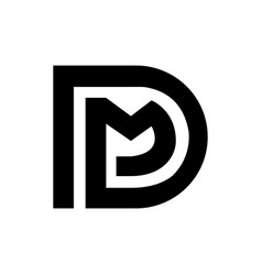 D M Letter Logo Design Template