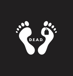 Feet Label Dead Body Symbol