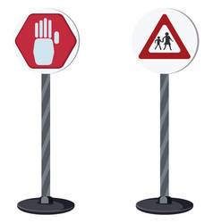 Road Signs On A White Background