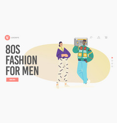 80s Fashion For Men Landing Page Template