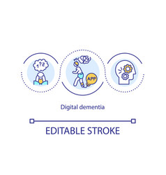 Digital Dementia Concept Icon