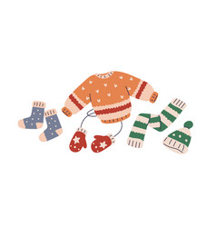 Knitted Clothes Set Kids Knitwear Garments Warm