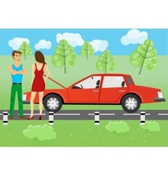 Man And Woman Standing Near A Car