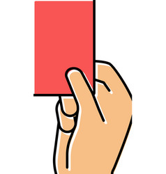 Red Card From Arbitrator Color Icon