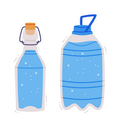 Water In Reusable Plastic Bottle With Lid And H2o