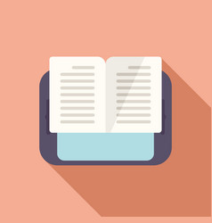 Research Book Icon Flat Digital Report