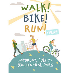 Walk Bike Fun Vertical Poster