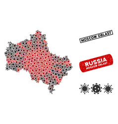 Coronavirus Collage Moscow Oblast Map