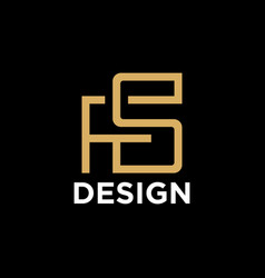 Fs Or Sf Luxury Initial Lgogo Design