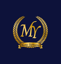 Initial Letter M And Y My Monogram Logo Design