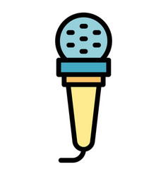 Reporter Street Microphone Stream Icon Color