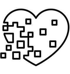 Crumbling Heart Icon Love And Heart