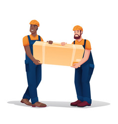 People Carrying Delivering Big Box Delivery