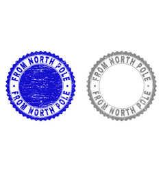 Grunge From North Pole Textured Stamp Seals