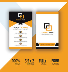 Vertical Double-sided Business Card Template