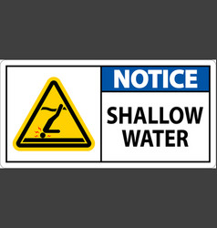 Water Safety Sign Notice - Shallow