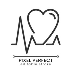 Cardiology Pixel Perfect Linear Icon