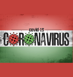 Flag Hungary With Coronavirus Covid-19