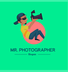 Mr Photographer Mascot Logo