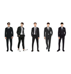 Set Of Businessmen On A White Background