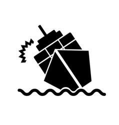 Sinking Ship And Colliding Ship Icon