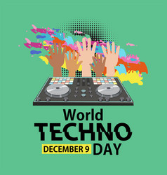 World Techno Day Text Banner Design