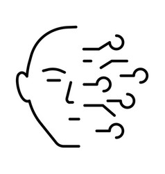 Ai Artificial Face Icon On Transparent