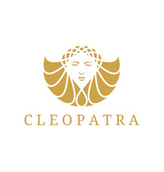 Cleopatra Beautiful Face Logo Design