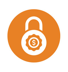 Fixed Deposit Icon Orange Color Design