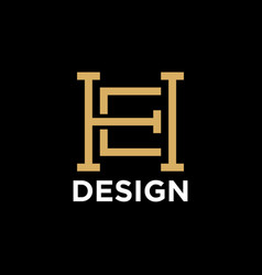 He Or Eh Luxury Initial Logo Design