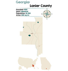 Map Lanier County In Georgia