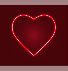 Red Neon Heart Shape Symbol Lights