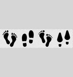 Shoe And Bare Foot Print Icons