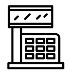 Checkout Machine Icon Outline Cash