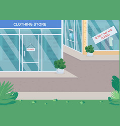 Closed Stores Flat Color