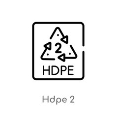 Outline Hdpe 2 Icon Isolated Black Simple Line