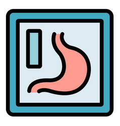 Stomach Examination Icon Flat